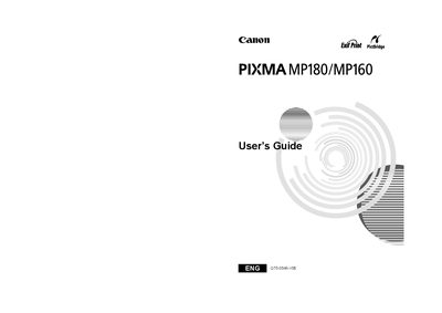 Canon PIXMA MP180/MP160 User Manual