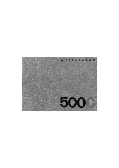 Hasselblad 500C User Manual - cover page