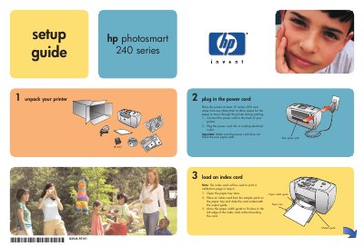 HP Photosmart 240 Series Printer Installation and User Guide - cover page