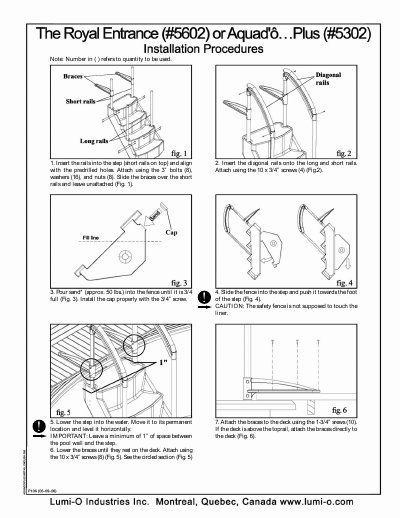 Lumi-O Royal Entrance 5602 Plus 5302 Installation Guide - cover page