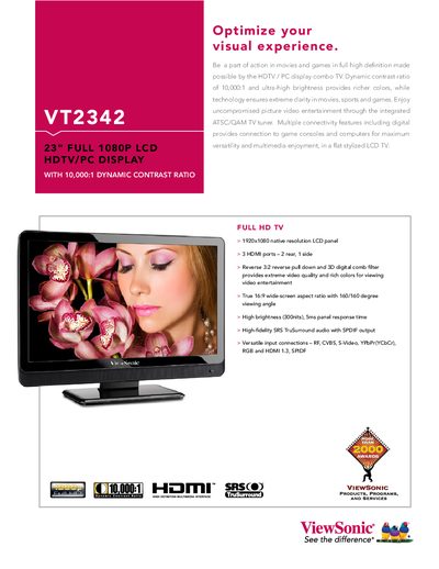 Viewsonic VT2342 23