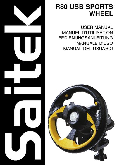 Saitek R80 USB Sports Wheel User Manual - cover page