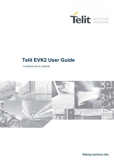 Telit EVK2 User Guide - cover page