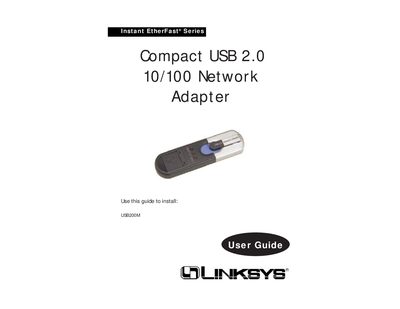 Linksys USB200M User Manual - cover page