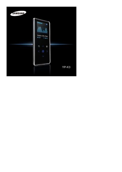 Samsung YP-K3 Player Manual - cover page