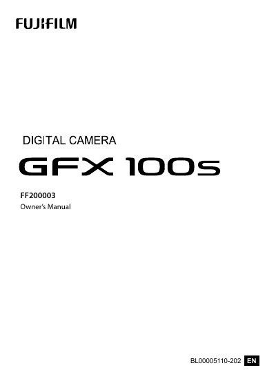 Fujifilm XT3 camera manual - cover page