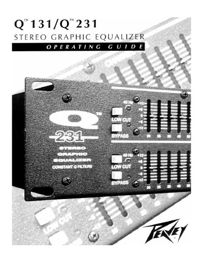Peavey Q 131 / Q 231 User Manual - cover page