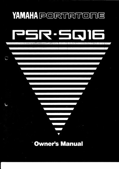 Yamaha PSR-SQ16 Owner's Manual - cover page