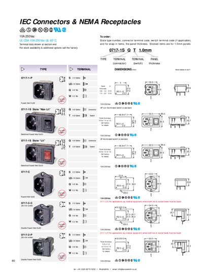 Arcolectric IEC Connectors and NEMA Receptacles Handbook - cover page