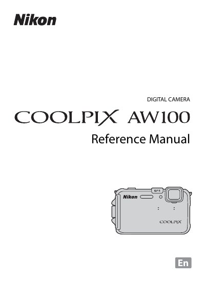 Nikon COOLPIX AW100 Digital Camera User Manual