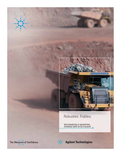 Agilent 50/55 Series Atomic Absorption Spectrometers Product Brochure - cover page