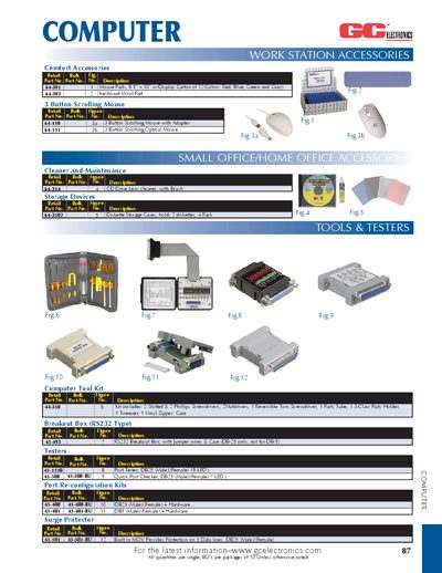 GC Computer Work Station Accessories Product Leaflet - cover page