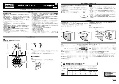 Yamaha KMS-910/KMS-710 Speaker System User Manual - cover page