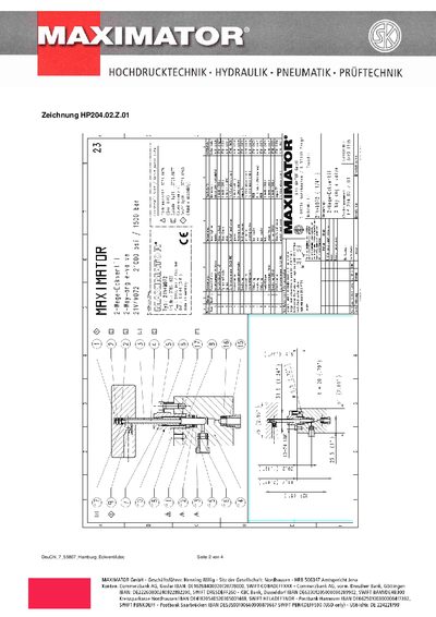 Maximator 21V4M072 technology data(1)