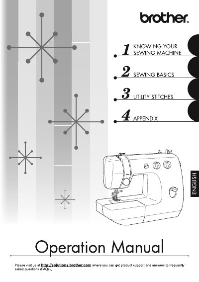 Brother XC Series Sewing Machine Operation Manual - cover page