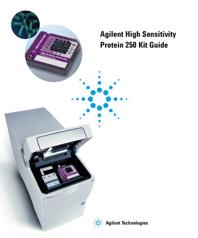Agilent High Sensitivity Protein 250 Kit User Manual