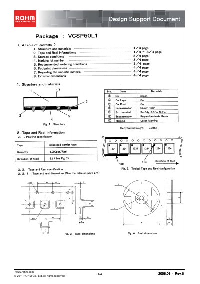 ROHM VCSP50L1 Design Support Document - cover page