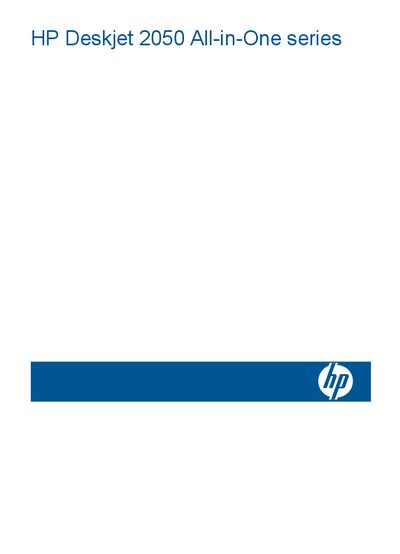 HP Deskjet 2050 All-in-One Series User Manual - cover page