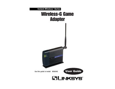 Linksys WGA54G Wireless-G Game Adapter User Guide - cover page