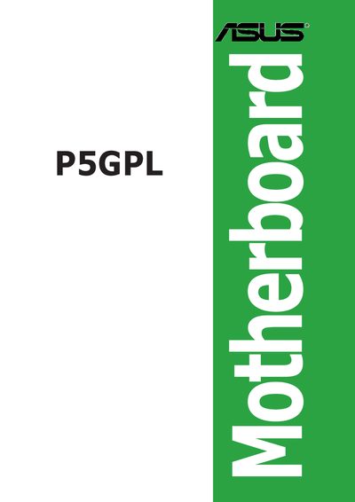 ASUS P5GPL Motherboard User Manual