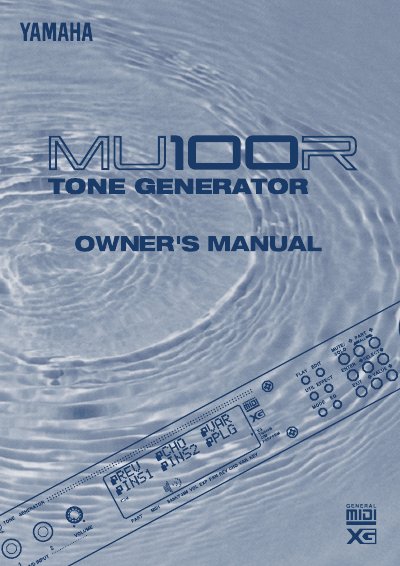 Yamaha MU100R Tone Generator Owner's Manual