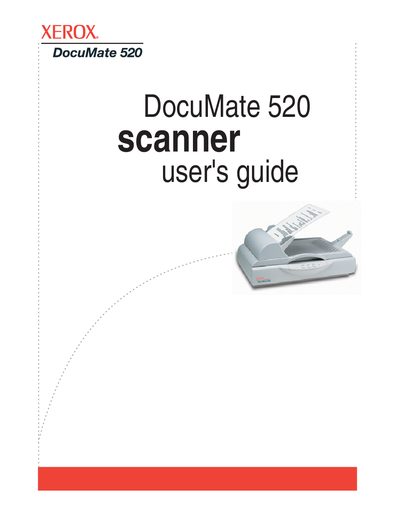 Xerox DocuMate 520 Scanner User's Guide - cover page