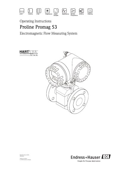 Endress+Hauser Proline Promag 53 Operating Instructions