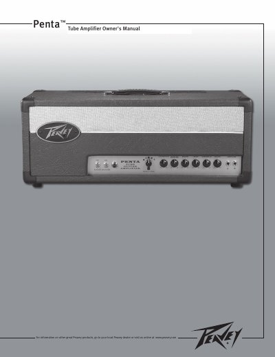 Peavey Penta Tube Amplifier Owner's Manual - cover page