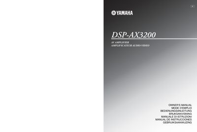 Yamaha DSP-AX3200 Owner's Manual - cover page