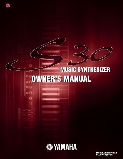 Yamaha S30 Keyboard Owner's Manual