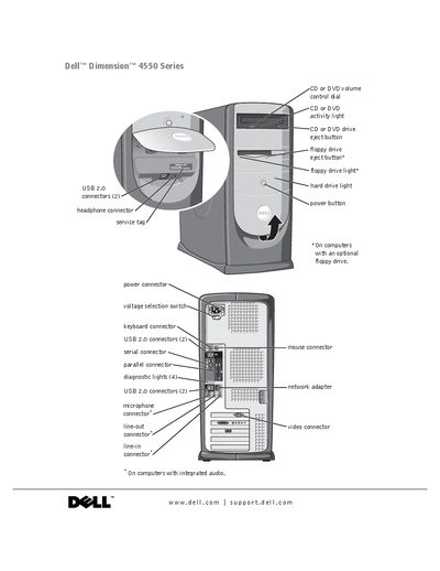 Dell Dimension 4550 Series User Manual - cover page