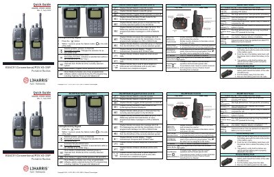 L3Harris XG-25P Portable Radio Quick Guide - cover page