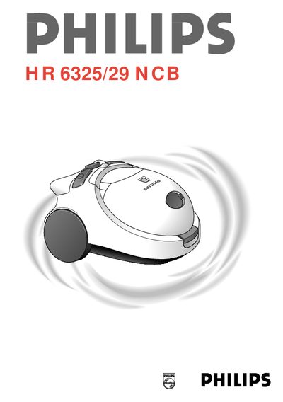 Philips HR 6325/29 NCB Vacuum Cleaner User Manual - cover page
