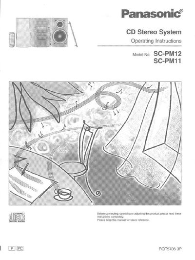 Panasonic SC-PM11/SC-PM12 CD Stereo System Operating Instructions - cover page