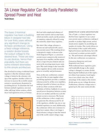 Linear Technology LT3083/LT3080 Linear Regulator Application Note
