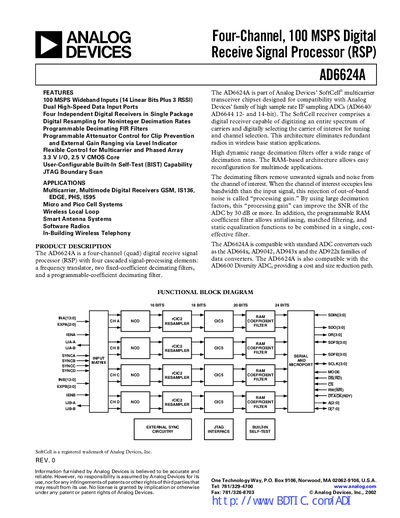 Analog Devices AD6624A Datasheet - cover page