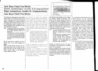 Yamaha Electone Auto Bass/Chord Fun Blocks Guide - cover page