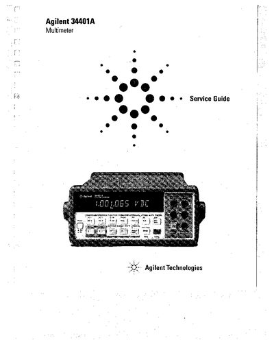 Agilent 34401A Multimeter Service Manual - cover page