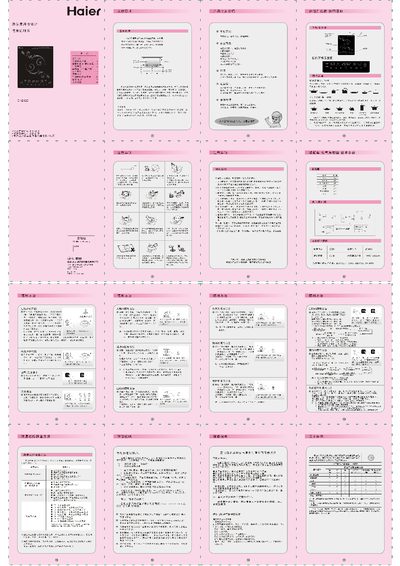 Haier CH2125 Induction Cooker User Manual - cover page