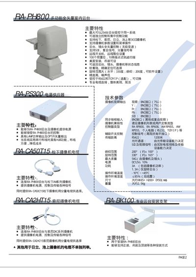 RA PH800 Indoor Cloud Table Manual - cover page