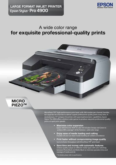 Epson Stylus Pro 4900 User Manual