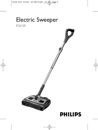 Philips FC6125 Electric Sweeper User Manual - cover page