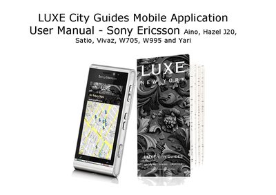 LUXE City Guides Mobile Application User Manual - cover page