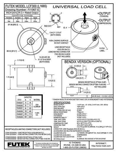 FUTEK LCF300(L1665) Manual - cover page
