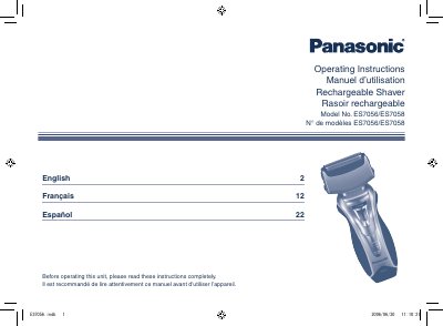 Panasonic ES7056-MUL Manual - cover page