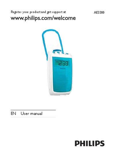 Philips AE3300 Bathroom Radio User Manual - cover page