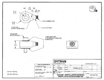 Dytran 3211A1 Accelerometer Datasheet - cover page