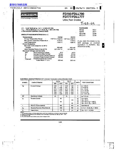 FAIRCHILD FD700/FDLL700/FD700/FDLL777 handbook - cover page
