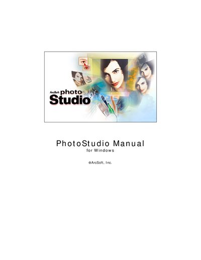 ArcSoft PhotoStudio User Manual - cover page