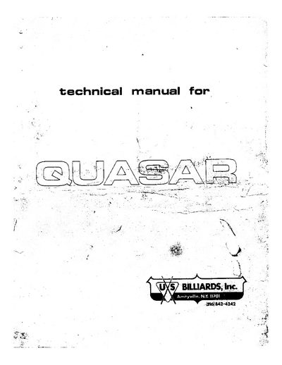 L 2700 Game Machine Technical Manual - cover page